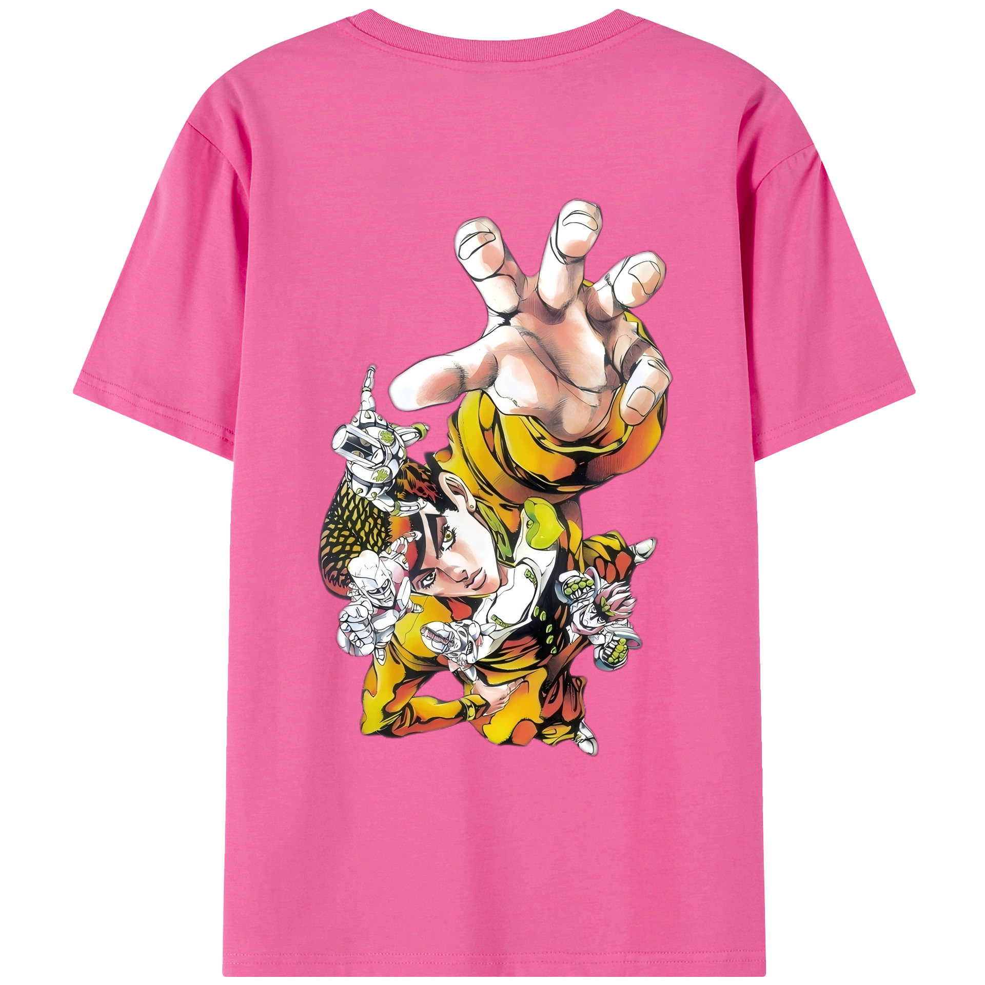 （画像用） ジョジョの奇妙な冒険 ひがしかた じょうすけ JoJo's Bizarre Adventure Higashikata Josuke レディース半袖Tシャツ(バックプリント)